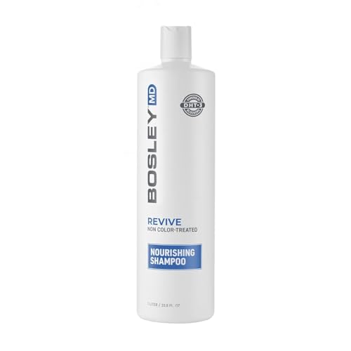 BosRevive Nourishing Shampoo for Noticeably Thinning, Non Color-Treated Hair – Helps Restore Thinning Hair & Remove DHT, Product & Pollution Build-Up, Boosts Scalp Circulation, Sulfate-Free 33.8 Fl Oz