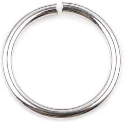 100 anillos de salto de acero inoxidable 304, calibre 17 de 0.472 in (0.047 pulgadas de grosor)