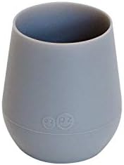 ez pz Tiny Cup (Gray) - 100% Silicone Training Cup for Infants - Designed by a Pediatric Feeding Specialist - 4 months+