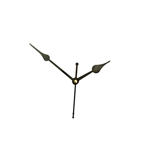 Image of Black Metal Clock Hands Replacement Set - Modern Metallic Black Needles for DIY Wall Clock Making, Resin Art & Crafts (Set of 1) (OSO)