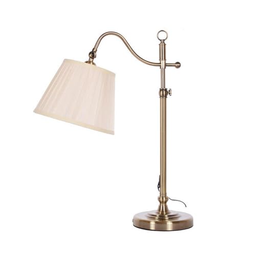 Genérico Lámpara de mesa nórdica noche con pantalla tela, ideal for dormitorio o sala estar
