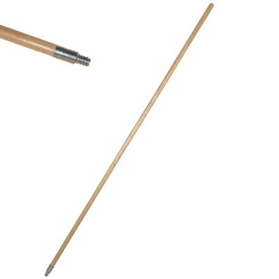 Metal Threaded Hardwood Broom Handle (6 Pack)
