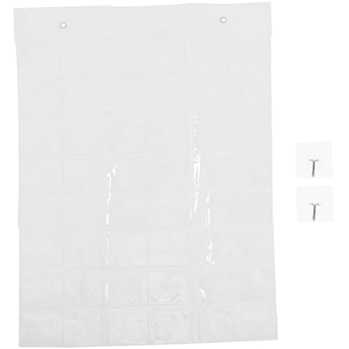 DOITOOL Transparent Storage Hanging Bag Cell Phone Shoe Classroom Pocket Holder Stand Hanging Shoe Holder Door Shoe Rack Shoe Organizer Pocket Chart with Cards