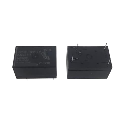Relais JZ1aF-12V-TV JZ1aF12VTV 4 broches sous 12V DC pour circuit imprimé - Lot de 5 pièces