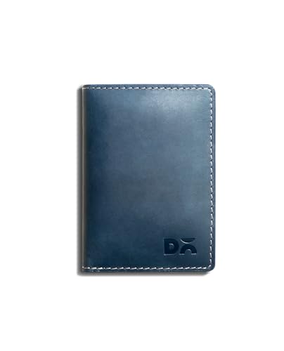 Image of DailyObjects Deep Navy Log Bi-Fold Leather Wallet