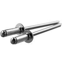 (4000pcs) SSBSS 6-8 3/16 (.376-.500) x0.675 Blind Rivet (Breakstem), Regular Domed Head Open Ended, Stainless/Stainless, (inch), Type: 68, Grip Range: (.376-.500"), Diameter: 3/16", Length: .500"