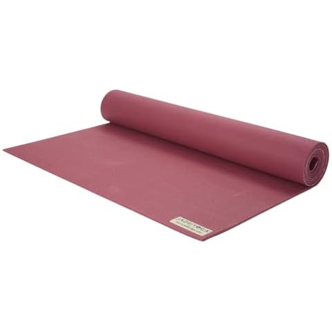 JadeYoga Harmony Yoga Mat - Durable & Thick Gym Fitness Mat, Non-Slip Natural Rubber Yoga Mat- Home Exercise & Stretching Mat, Workout Mat- Yoga, Pilates & Meditation for Women & Men (Raspberry, 68'') Cover
