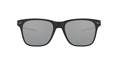 Oakley Men s OO9451 Apparition Square Sunglasses, Satin Black on Silver Prizm Black, 55 mm