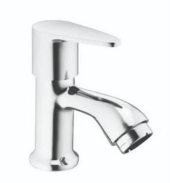 King Sanitation Brass Pillar Tap for Bathroom Kitechen and Wash Basin Pillar Tap Faucet Single Lever Basin Mixer with Chrome Finish (Colour:- Silver, Matrial: Brass))