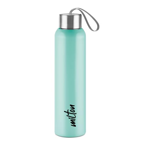 Image of Milton Halo 900 Steel Thermoware, Inner Steel, PU Insulated, Leak Proof Water Bottle for School Kids, Office, Gym, Easy to Carry Strap, 600 ml, Aqua Green