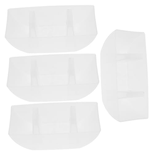CLISPEED 4 piezas Tazas de Aceite para Campana Extractora Recipientes para Recolección de Aceite y Grasa Duradero Fácil de Limpiar Protector para Mecanismos de Cocina