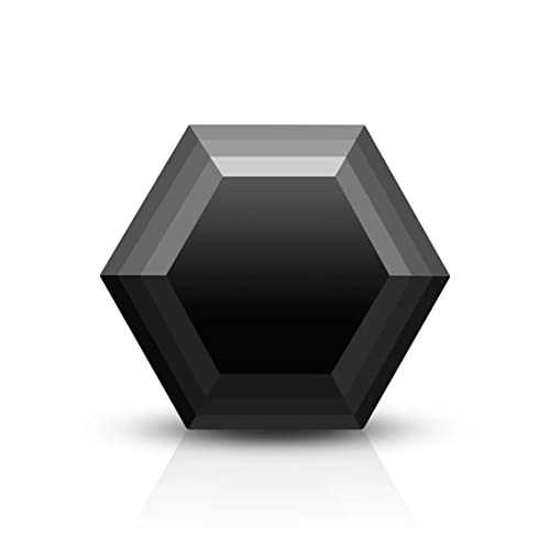 Loose Moissanite 3 Carat, Black Color Diamond, VVS1 Clarity, Hexagon Cut Brilliant Gemstone for Making Engagement/Wedding/Rings/Jewelry/Pendant/Earring/Necklaces Handmade Moissanite