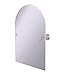Allied Brass P1094 Prestige Skyline Collection Frameless Arched Top Tilt Beveled Edge Wall Mirror, Satin Chrome