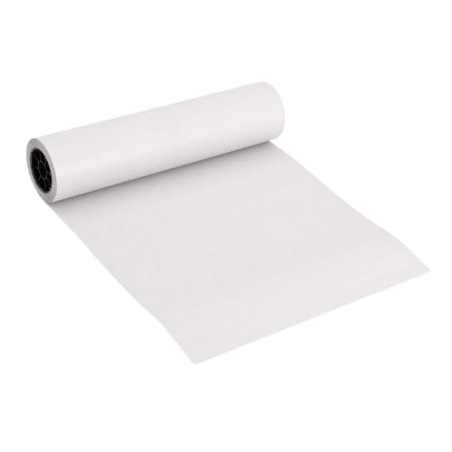 White Paper Roll, 24 Inch Width x 50 Metre Length, 100 GSM, for Wall Art, Painting, Drawing, Kids Easel & Wrapping
