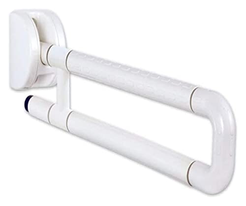Barre de soutien de douche en inox blanc pour pmr