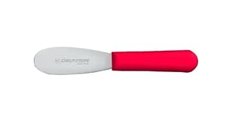 Dexter Russell S173R-PCP Sani-Safe 18193R Sandwich Spreader, 3-1/2" Stainless Steel Blade with Textured Polypropylene Red Handle, Butter and Condiment Spreader, NSF Certified, Made in USA