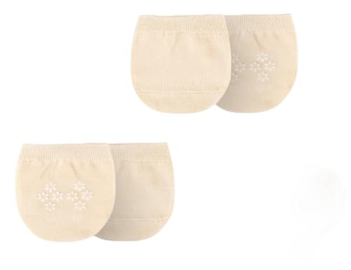 OHYANYAO 2 Pares de Calcetines Invisibles, Calcetines de Algodón para Mujer, Calcetines de Verano con Parte Superior Antideslizante, Ideales para Bailarinas y Tacones Altos
