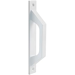 Amig - Tirador para Puerta Corredera | 198 x 25 x 40 mm | Acabado Rectangular | Ideal para Puertas de Paso, Abatibles o Correderas | Manillón con Asa Ergonómica | Aluminio Blanco