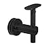 Stainless Steel 316 Grade Glass Mount Adjustable Handrail Bracket Flat Top Surface for Square Tube Suitable for 1/4â€³ to 1-1/4â€³(6.5mm-32mm) Thickness Glass (Matt Black Finish)