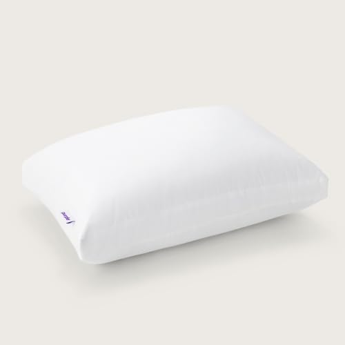 Image of Purple Cloud Pillow, Standard Size, Plush Down-Alternative Neck Pillow | Side, Back, Stomach Sleepers, Soft Moldable Feel, Hypoallergenic Gel Fiber Fill That Won't Clump or Flatten