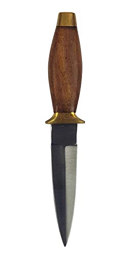The Celtic Croft Rustic Wood Handled Sgian Dubh (Brown Sheath) - Thumbnail 2