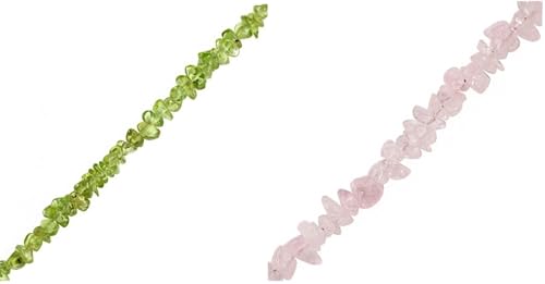 Collier pépites de quartz et péridot, l'élégance des pierres non coupées