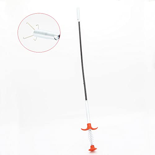 1Pc Multi Limpieza Garra De Lavabo Plegable, Gancho De Limpieza De Alcantarillado Herramienta De Dragado De Lavabo De Cocina Bañera Limpiador De Pelo Removedor De Cadena Gancho De Cepillo De 60 cm Cover