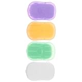 Cabilock 4 Cajas Caja Hojas de Jabón Portátiles para Viaje Hojas de Jabón Desechables Seguras y Prácticas para Camping Senderismo y Turismo con Fragancias Variadas y Color Color