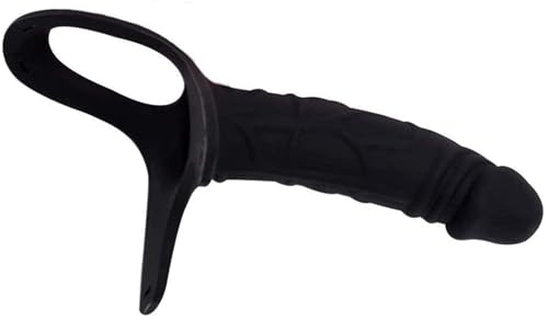 Godes à sangle avec harnais réglable et pantalon gode creux noir