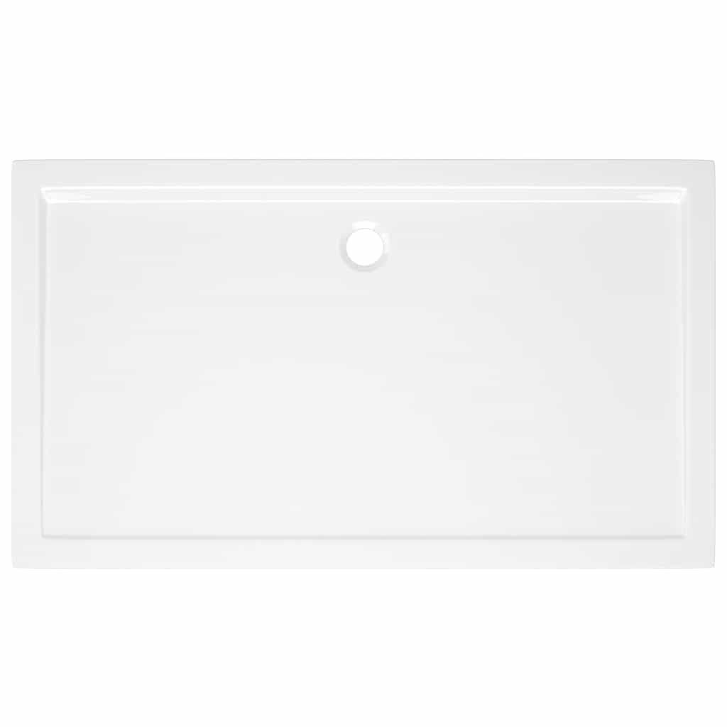 vidaXL Receveur de Douche Base de Douche Bac de Douche Salle de Bain Toilette Salle d’Eau Maison Intérieur Rectangulaire ABS Blanc 70x120 cm