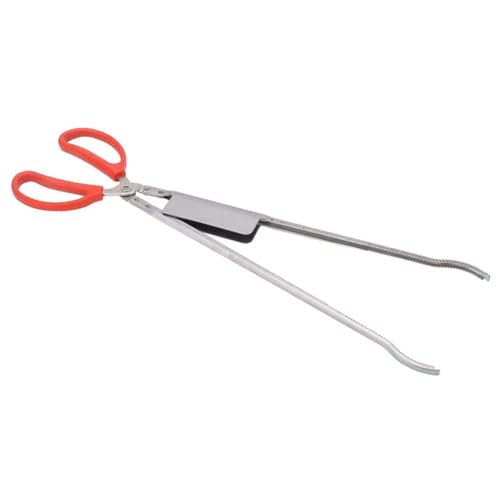 Ciieeo Stainless Steel Bent Lobster Tong Crab Clip Multi-Function Non-Slip Clamp Scissor Design Loach EEL Tong Outdoor Sea Fishing Tool