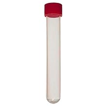 16x100mm Test Tube with Screw Cap, Polypropylene, Round Bottom, 13ml, Karter Scientific Pack of 100