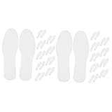 GLEAVI 40 Pairs Sweat-Absorbing Insoles Full Length Shoes Insert Disposable Shoe Liners Summer Dress Shoes for Women Barefoot Insoles Wall Shelves Paper Breathable Women's White