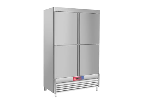 Armario Refrigerado 4 Puertas Motor Abajo Línea Gaona – Acero Inoxidable Profesional – Refrigeración Ventilada +2°C/+8°C – Gas R290 Ecológico – Clase Energética D – Luz Interior – Hostelería y Restaur