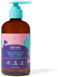 As I Am Born Curly Shampoo & Body Wash Baby & Kids 8 oz - Tear-Free Hair & Body Cleanser - with Aloe Vera & Vanilla - Gently Cleanses, Hydrates & Detangles - Vegan & Cruelty Free