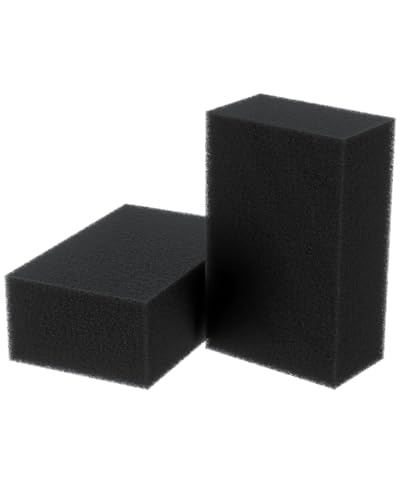 Pawfly 2 Pack Aquarium Filter Media Pad for Fish Tank Filters Aquarium Filter Media Sponge Filter Floss Roll for Sumps Ponds Hydroponics, 40 PPI Foam Floss for Water Filtration, 19 x 12 x 7 cm