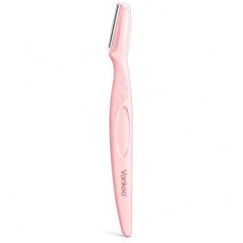 Vankoo Facial Hair Remover & Eyebrow Trimmer - 2 in 1 Eyebrow & Face Shaver for Women - Rechargeable Face Razors for Women with Built-in LED Lights - Painless Hair Removal for Flawless Skin & Makeup
