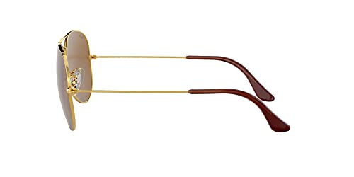 Ray-Ban Rb3025 Classic Aviator Sunglasses, Gold/B-15 Brown, 55 Mm #TOP3