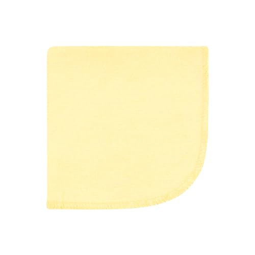 Image of Hudson Baby Unisex Baby Flannel Cotton Poly Washcloths, Lemon Daisy 12 Pack, One Size