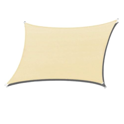 KANAGAWA 7’×13’ Sun Shade Sails Rectangle Sand/Rust Red UV Block for Garden Patio Yard Backyard Pergola … (Sand)