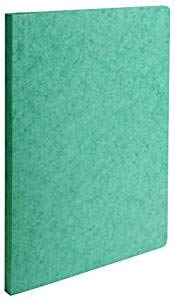 Chemise LUSTRO à dos rainé vert pour organiser le bureau et les papiers de la maison