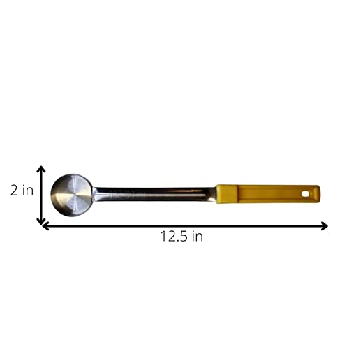 Habanerofire 1 Ounce Solid Stainless Steel Portion Control Ladle Spoon For Measuring And Serving; Commercial Grade Serving Scoops [Pack Of 12] #TOP3