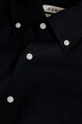 Image of SNITCH Men Casual Shirt | Slim Fit Full Sleeve Button-Down Collar Solid Design | Premium Cotton Linen Blend & Breathable Fabric for Office, Semi-Formal & Everyday Wear