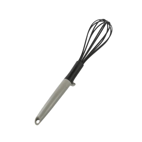 Healeved Batidor de Mano para Huevos de Nailon y Pp, Resistente y Portátil, Tamaño Mediano, Adecuado para Mezclar y Batir en Cocina Doméstica y Repostería, Herramienta Ergonómica para