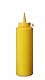 HENDI Spenderflasche, Stückzahl: 1, Easy Squeeze, für Saucen, Squeeze Flasche, Quetschflasche, Dosierflasche, 350ml, ø55x(H)205mm, Polyethylen, Polypropylen Kappe, Gelb