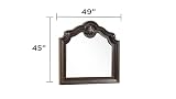 Amacv Traditional Style Mirror Made with Wood Frame in Walnut