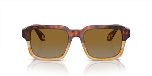 GIORGIO ARMANI Man Sunglasses Havana Red/Opaline Olive Green Frame, Green Lenses, 53MM3
