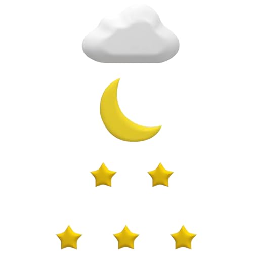 Abaodam Star Moon cojines 3D para pared, 5 piezas