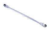 Mountain 8x10mm Double Box Universal Spline Reversible Ratcheting Wrench; 90 Tooth Design, Long, Flexible, Reversible; MTNRM810