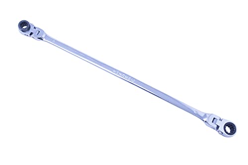 Mountain Rm810 8X10Mm Automotive Reversible Double Box Ratcheting Wrench For Garages, Repair Shops, And Diy, Universal Spline, 90 Tooth Design, 180 Degree Rotating Head, Raised Box End Gear, Silver #TOP1
